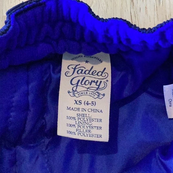 Faded Glory Blue snow pants, Size Small (4-5) new condition, girls or… - Picture 12 of 12